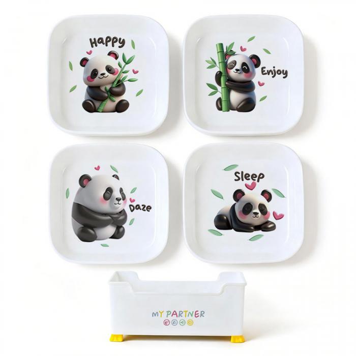 萌寶方盤(pán)(八個(gè)盤(pán)子加托座九件套)